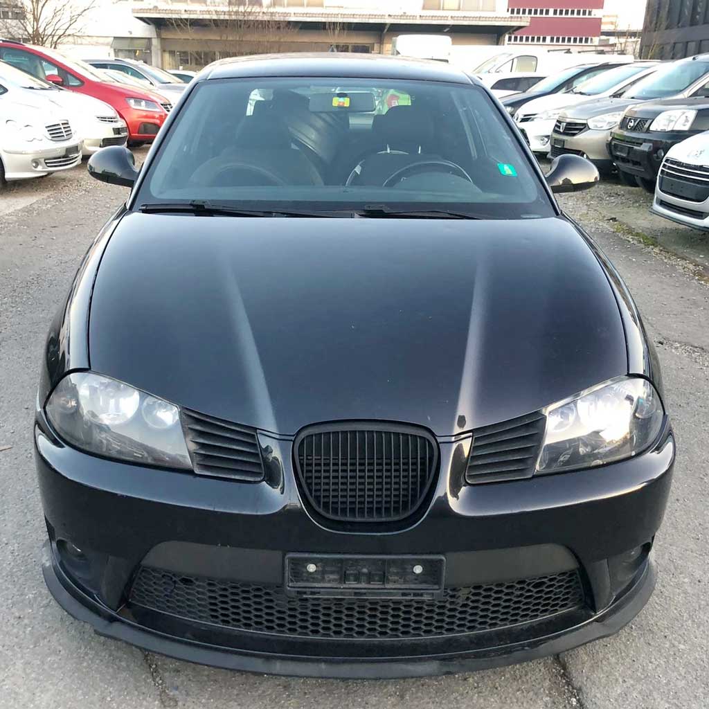 SEAT Ibiza 1.8 20V Turbo Cupra 2006 petite voiture 263000km manuel essence 180ch 132kW 1781ccm 1285kg noir